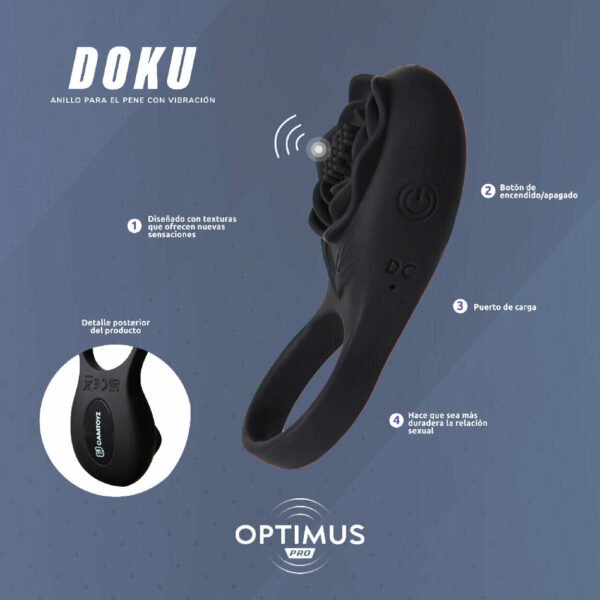 Anillo Vibrador para el Pene Doku: potencia, control y placer desde tu smartphone