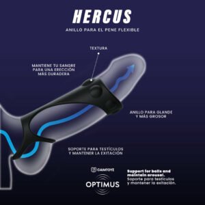 Anillo para el Pene Hercus – Camtoyz Optimus: doble sujeción, máximo control