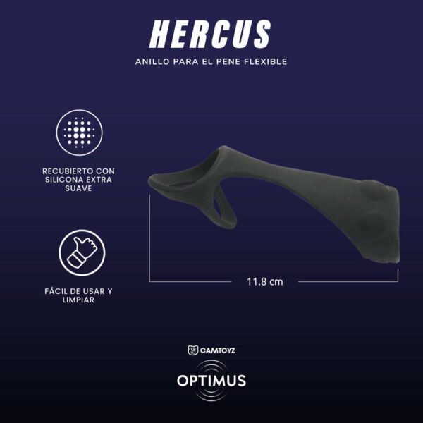Anillo para el Pene Hercus – Camtoyz Optimus: doble sujeción, máximo control