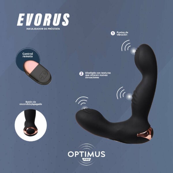 Masajeador de Próstata Evorus – Optimus Camtoyz
