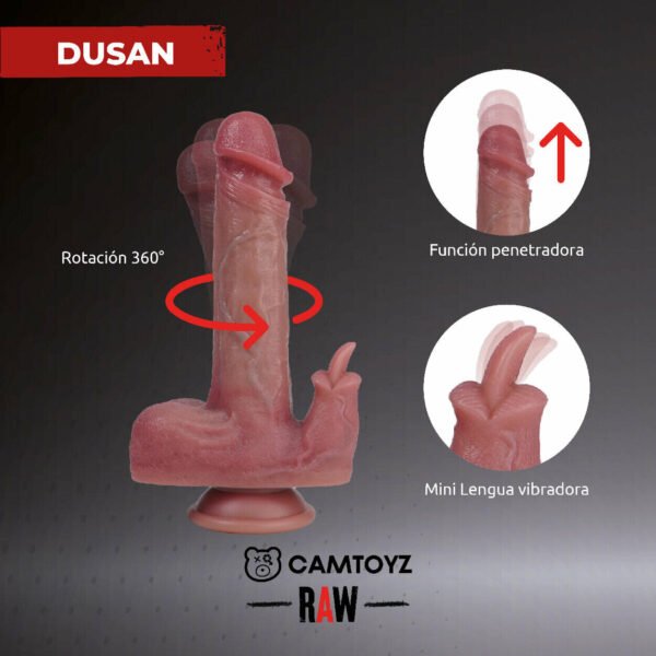 Dildo Interactivo Dusan – RAW Ultrarealista: calor, vibración y realismo que se siente