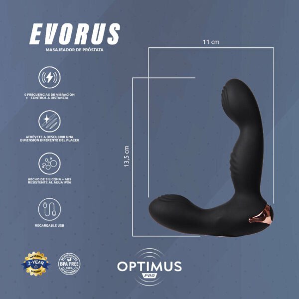 Masajeador de Próstata Evorus – Optimus Camtoyz